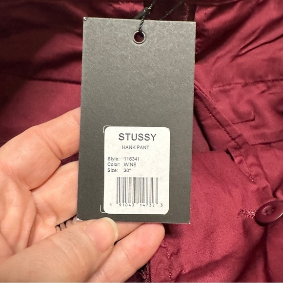 Stussy Hawk Pants 116341 Men’s 30 in Wine - Picture 5 of 8